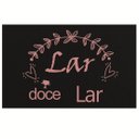 Ver imagem 1 de Tapete Capacho Preto Lar Doce Lar Rosa - Antiderrapante