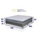 Ver imagem 2 de Conjunto Box Cinza Luanda Cinza Espuma D28 Casal 138x188x62 - King House