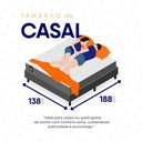 Ver imagem 5 de Conjunto Box Cinza Luanda Cinza Espuma D28 Casal 138x188x62 - King House