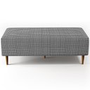 Ver imagem 7 de Kit 02 Puffs Decorativo Sala de Estar Bali W01 Pés Palito 120x50cm Pied Poule - Lyam Decor