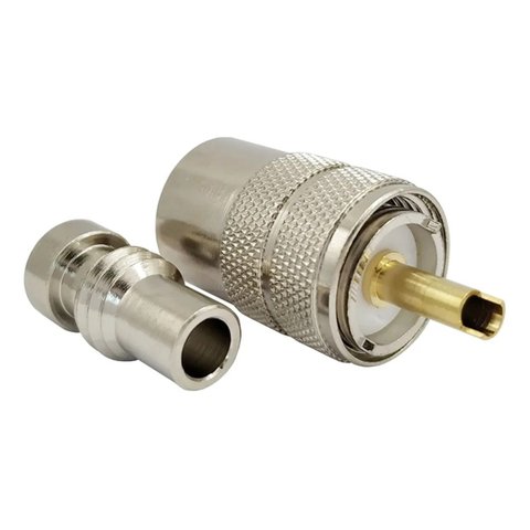 Conector Uhf Macho P/ Solda C/ Redutor – Kit C/ 10 Unid