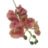 Haste De Flor Artificial Orquídea Phalaenopsis Laranja 3D 75 Cm - 5