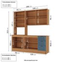 Ver imagem 4 de Cozinha Compacta Planejada 3 Peças 1 Paneleiro Duplo 1 Aéreo 1 Balcão Soho CabeCasa MadeiraOriginals Azul/Freijó