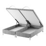Base Box Baú Bipartido Queen Spubio Incofal Cinza 158x198x40cm - 1