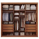 Ver imagem 4 de Guarda-Roupa Casal 3 Portas Espelhadas de Correr 6 Gavetas MDF Palissy Marrom/Rubi
