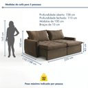 Ver imagem 3 de Sofá Cama Reclinável sem Caixa 220cm Sevilha