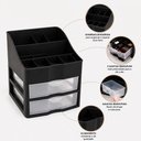 Ver imagem 2 de Organizador de Cosmético Porta Maquiagem Gaveteiro Duplo Polipropileno Atóxico Bpa Free Divisó