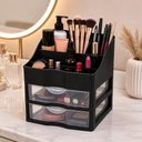 Ver imagem 7 de Organizador de Cosmético Porta Maquiagem Gaveteiro Duplo Polipropileno Atóxico Bpa Free Divisó