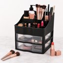 Ver imagem 6 de Organizador de Cosmético Porta Maquiagem Gaveteiro Duplo Polipropileno Atóxico Bpa Free Divisó