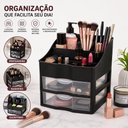 Ver imagem 4 de Organizador de Cosmético Porta Maquiagem Gaveteiro Duplo Polipropileno Atóxico Bpa Free Divisó