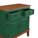 Ver imagem 5 de Balcão de Madeira Maciça 2 Portas e 2 Gavetas - Cor: Verde