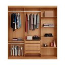 Ver imagem 4 de Guarda Roupa Casal CR35538 3 Portas de Correr 4 Gavetas MDF com Pés Madeirado Multimóveis
