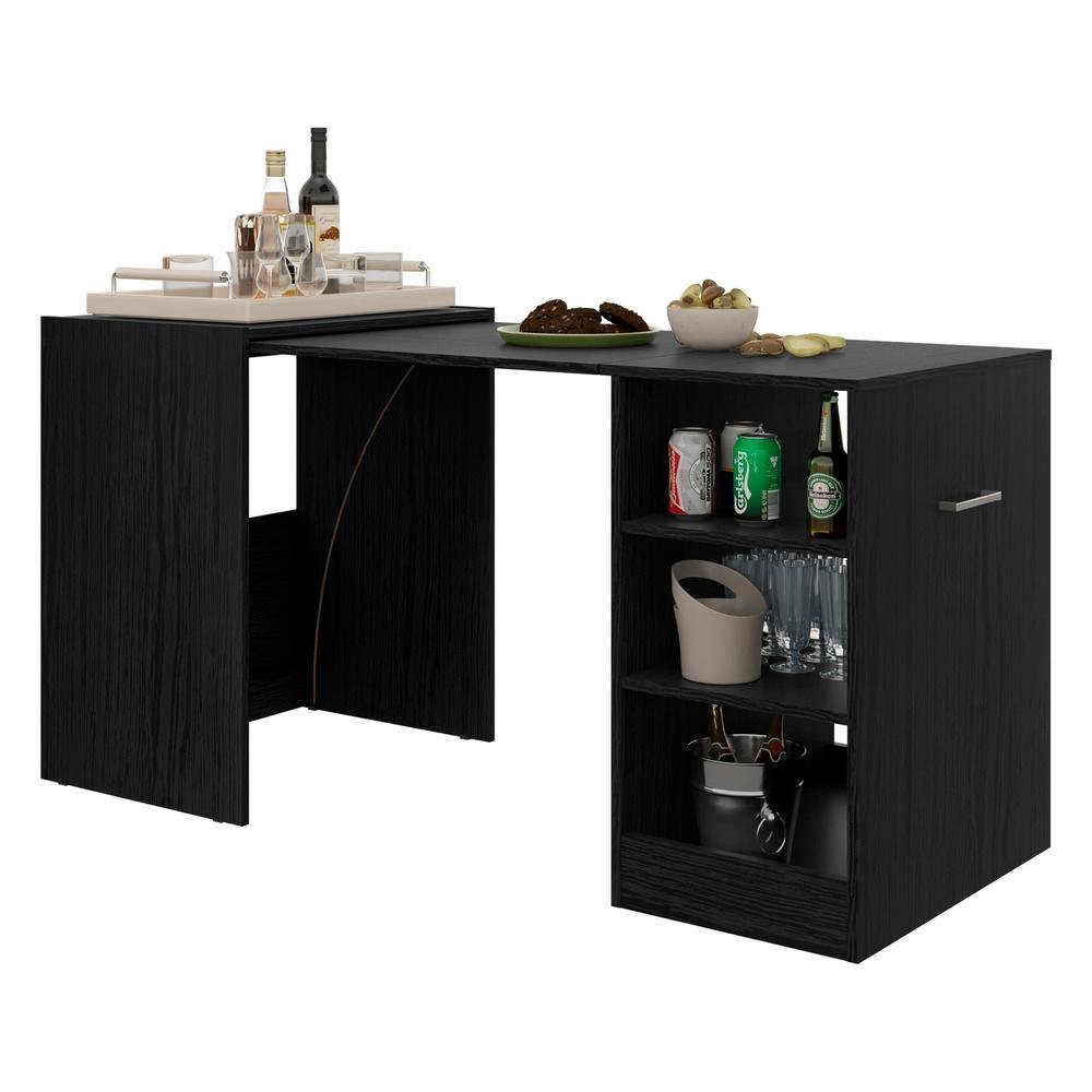 Aparador Bar com Mesa Dobrável Multimóveis Ibiza FG1000 Preto - 1