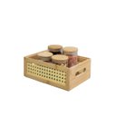 Ver imagem 6 de Caixa Organizadora empilhável de bambu e palhinha 22cm - Oikos