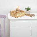 Ver imagem 4 de Caixa Organizadora empilhável de bambu e palhinha 22cm - Oikos