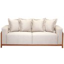Ver imagem 4 de Sofá 03 Lugares para Sala de Estar 198 cm Khali B04 Linho Cru Couríssimo Whisky - Lyam Lyam Decor