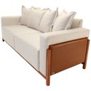 Ver imagem 5 de Sofá 03 Lugares para Sala de Estar 198 cm Khali B04 Linho Cru Couríssimo Whisky - Lyam Lyam Decor