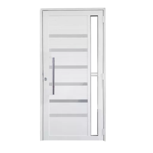 Porta de Alumínio Com Vidro Lado Esquerdo 210x80cm Branco WM Esquadrias