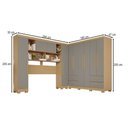 Ver imagem 4 de Guarda-roupa Casal Modulado Andorra 10 Portas 4 Gavetas com Pés Jequitibá/granizo - Pnr Móveis