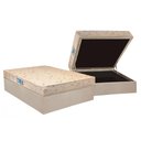 Ver imagem 1 de Conjunto Box Baú Casal: Colchão Molas Luckspuma D26 Serene + Base Crc Suede Clean (138x188)