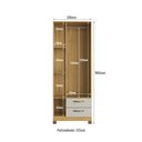 Ver imagem 4 de Guarda-Roupa 3 Portas 2 Gavetas Basic Bege
