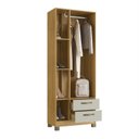 Ver imagem 2 de Guarda-Roupa 3 Portas 2 Gavetas Basic Bege