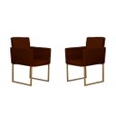Ver imagem 1 de Conjunto 02 Poltronas para Recepção e Sala Klara Suede - Bordô