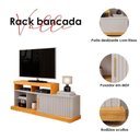 Ver imagem 4 de Rack Bancada Valle com Mesa de Centro Petri Cedro Bali – Dj Móveis