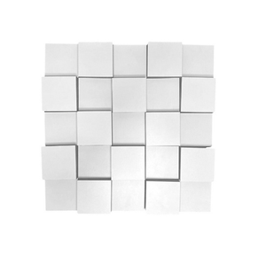 Painel Acústico Tabuleiro 50x50x4cm - Mdf e Espuma - Branco