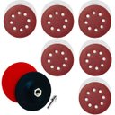 Ver imagem 1 de Suporte de Borracha para Disco de Lixa Boina 125mm Aderente com Adaptador + 30 Discos Lixa 125mm