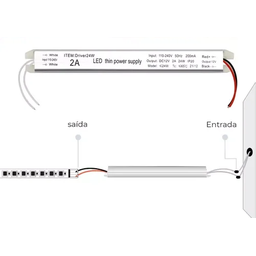 Fonte para Led 12v 2a Slim - 2