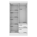 Ver mais imagens de Guarda-Roupa Solteiro com 4 Portas e 2 Gavetas 108cm Multimóveis CR35496 Neve