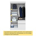 Ver imagem 6 de Guarda-Roupa Solteiro com 4 Portas e 2 Gavetas 108cm Multimóveis CR35496 Neve