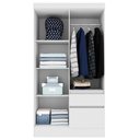Ver imagem 5 de Guarda-Roupa Solteiro com 4 Portas e 2 Gavetas 108cm Multimóveis CR35496 Neve