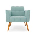 Ver imagem 4 de Poltrona Sala Decorativa Kit 2 Elisa Pé Palito Castanho Cotelê Ext/veludo Menta D03 - D’Rossi
