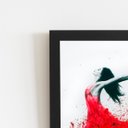 Ver imagem 2 de Mulher Vestido Vermelho Arte Quadro Moldura Preta 60x40cm