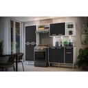 Ver imagem 2 de Cozinha Compacta C/ 3 Leds 4 Pçs Xangai Multimóveis V3415 Branca/Preta Branco/Preto