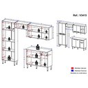 Ver imagem 5 de Cozinha Compacta C/ 3 Leds 4 Pçs Xangai Multimóveis V3415 Branca/Preta Branco/Preto