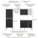 Ver imagem 6 de Cozinha Compacta C/ 3 Leds 4 Pçs Xangai Multimóveis V3415 Branca/Preta Branco/Preto