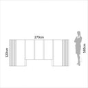 Ver imagem 6 de Cabeceira Queen 270cm Ripada Off White/freijó - Dalla Costa