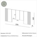 Ver imagem 5 de Cabeceira Queen 270cm Ripada Off White/freijó - Dalla Costa