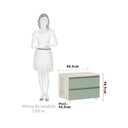 Ver imagem 2 de Mesa De Cabeceira 2 Gavetas Prime Plus 60 Cm Verde Jade