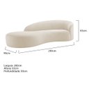 Ver imagem 3 de Divã Recamier Orgânico França 200cm Lado Esquerdo Bouclé