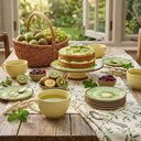 Ver imagem 3 de Xícara de Chá com Pires Kiwi 250 Ml Alleanza Cerâmica