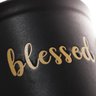 Caneca em Cerâmica Bon Gourmet Blessed Preto e Laranja 660ml - 5