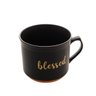 Caneca em Cerâmica Bon Gourmet Blessed Preto e Laranja 660ml - 2