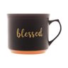 Caneca em Cerâmica Bon Gourmet Blessed Preto e Laranja 660ml - 3
