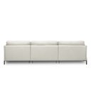Ver imagem 7 de Sofá Decorativo Karine 6 Lugares Sala de Estar 360cm com Chaise Pés em Aço Couro Off White G88 - Gra