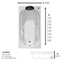 Ver imagem 4 de Banheira Retangular Paraguaçu Combate com Hidro em Acrílico - 1.50x0.80x0.40 - 127v