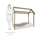Ver imagem 4 de Quarto Infantil com Minicama Montessoriana Berço Americano e Estante Retrô Peroba Branco/carvalho